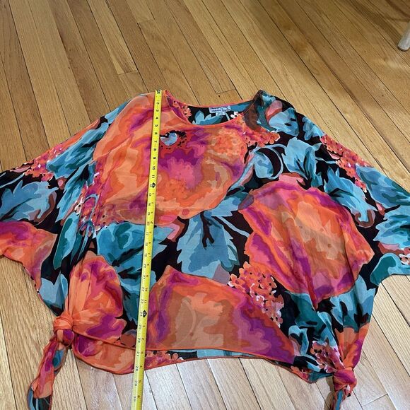 Vintage Floral Tunic Kimono Top ONE SIZE Champagne Collection All That Glitters - Picture 7 of 12